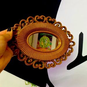 beautiful small brown mirror